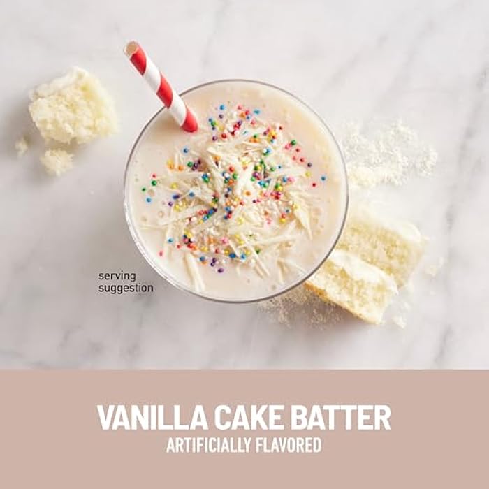 SlimFast Keto Meal Replacement Powder, Keto Meal Replacement Shake, Low Carb, Whey Protein, Collagen Protein, Grass Fed Butter, Weight Loss Shakes Powder, Gluten Free, Vanilla Cake Batter, 10 Servings - Image 2