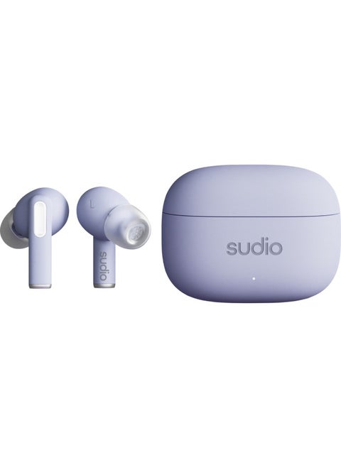 Sudio A1 Pro Wireless Earbuds with Bluetooth 5.3, Microphones, 30h Playtime, IPX4 Splash Proof, Multi-Point Bluetooth Connection (Purple)