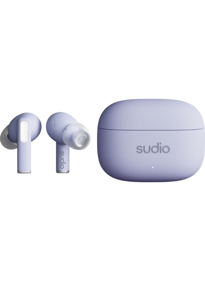 Sudio - Sudio A1 Pro Wireless Earbuds with Bluetooth 5.3, Microphones, 30h Playtime, IPX4 Splash Proof, Multi-Point Bluetooth Connection (Purple) - Image 1
