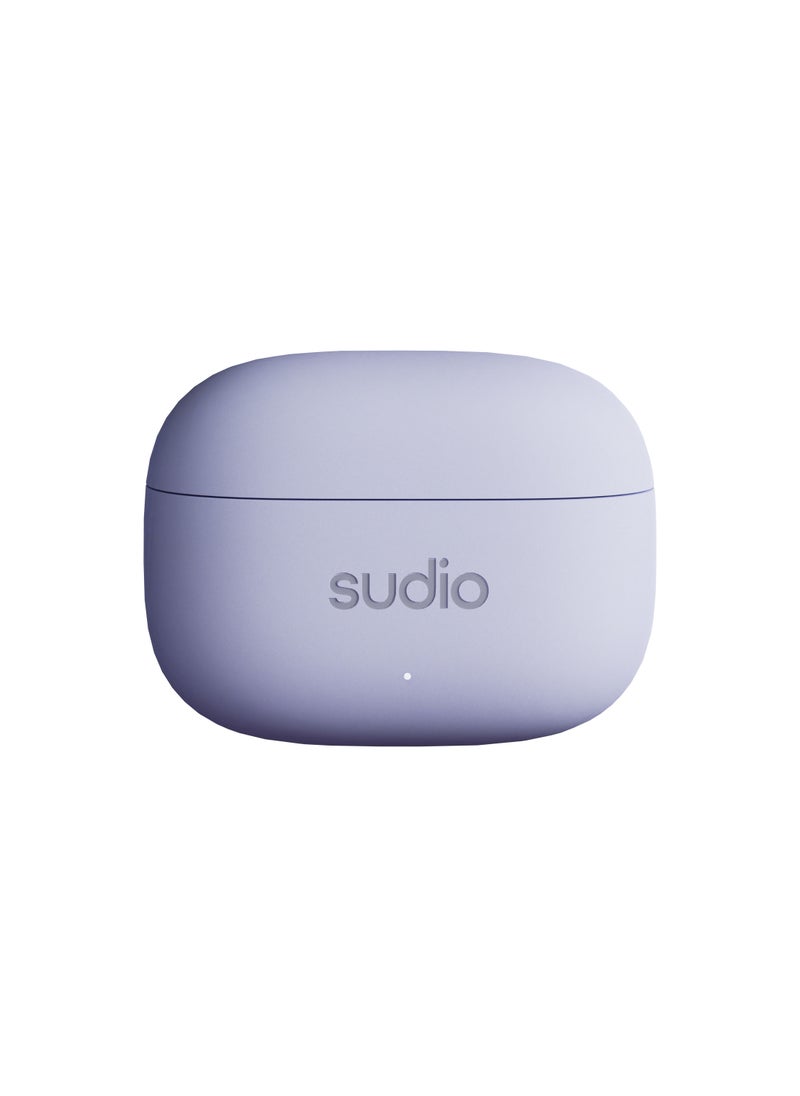 Sudio - Sudio A1 Pro Wireless Earbuds with Bluetooth 5.3, Microphones, 30h Playtime, IPX4 Splash Proof, Multi-Point Bluetooth Connection (Purple) - Image 1