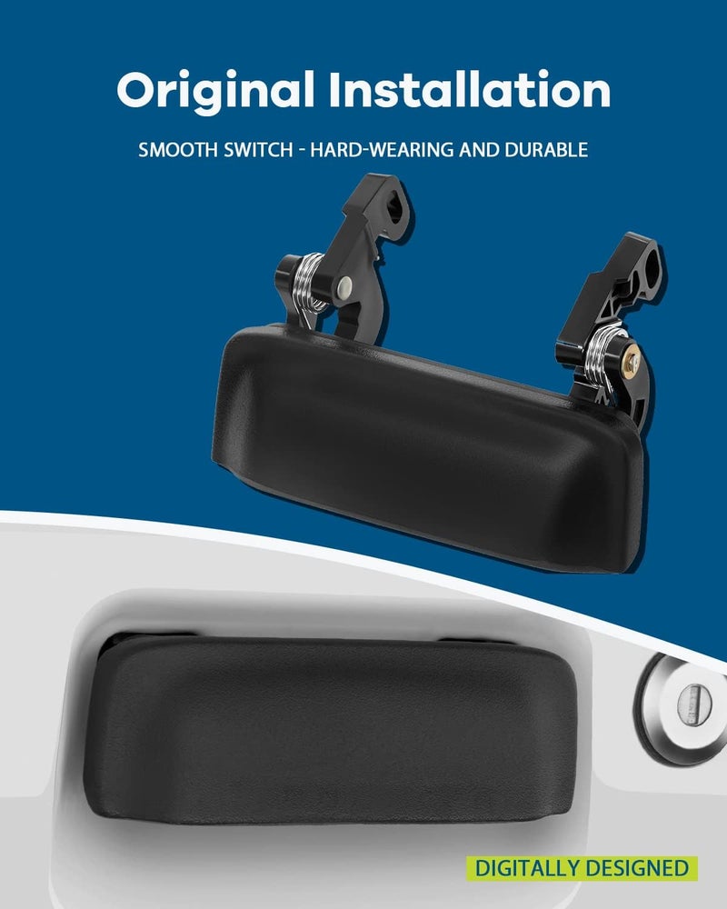 LUJUNTEC Exterior Door Handles for Ford Ranger and Mazda, 2pcs Black Replacement - Image 3