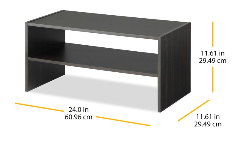 Whitmor Wood Stackable 2-Shelf Shoe Rack, 24 INCH, Espressoï¼Œ2 Pack - Image 2
