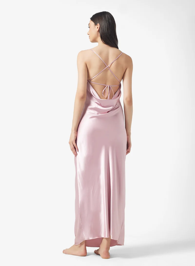ايلا Night Slip Dress With Cross Back Detail