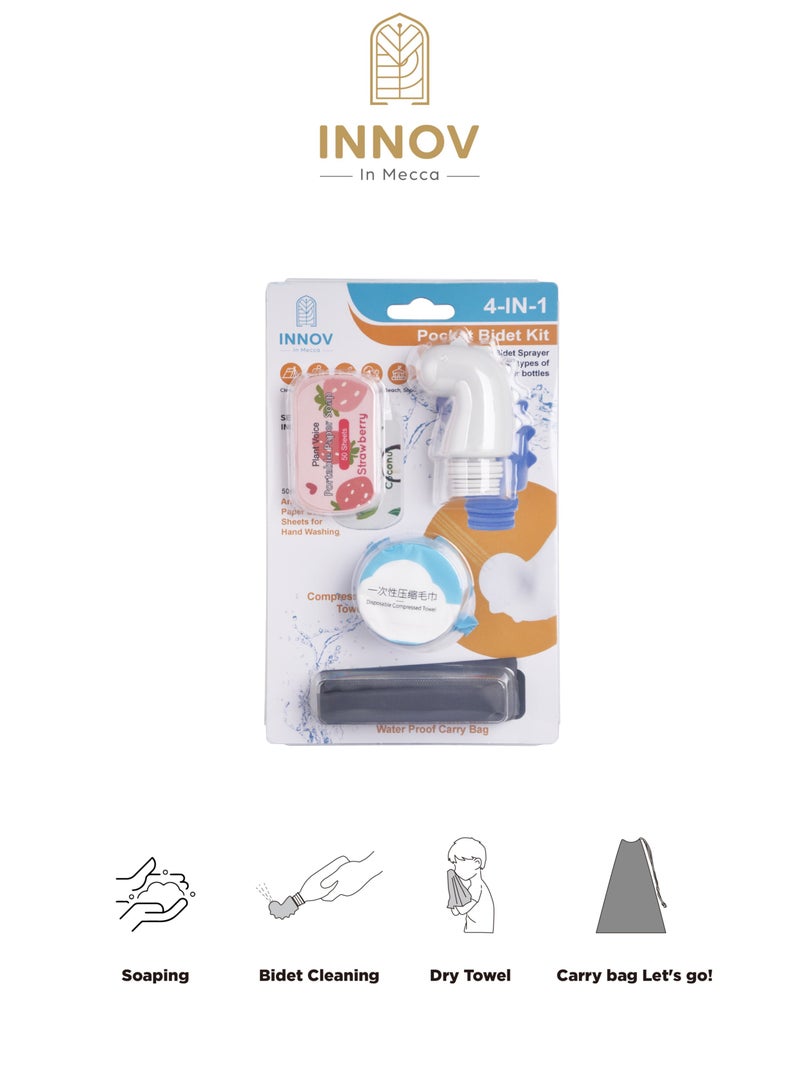 إنوف إن مكة "شطاف جيب بخاخ صغير ، موصل بيديه الجيب ، شطاف سفر محمول ، يناسب جميع زجاجات المياه المعدنية. أفضل صديق للسفر ، مما يجعل سفرك نظيفًا ومريحًا." - Image 2