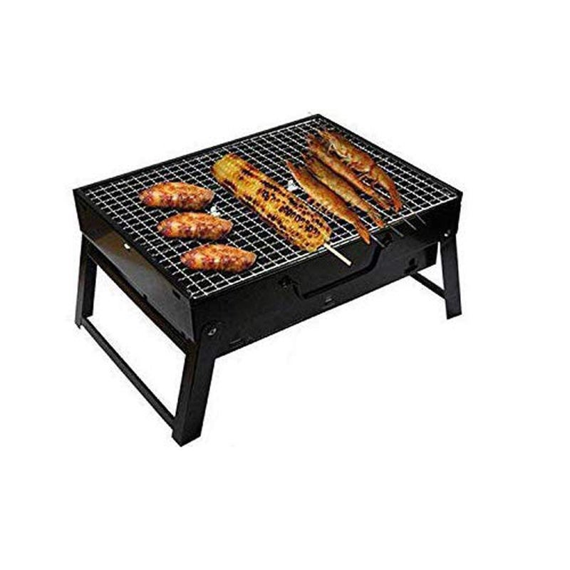 إسكدنيا موقد شواء لوميشن BBQ محمول فحم قابل للطي للشواء في الهواء الطلق من الفولاذ الكربوني الأسود بدون عصا - Image 2