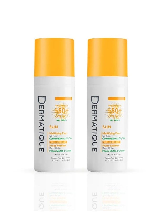 Dermatique - Sun Mattifying Fluid SPF50 White 50ml (2peices) - Image 1