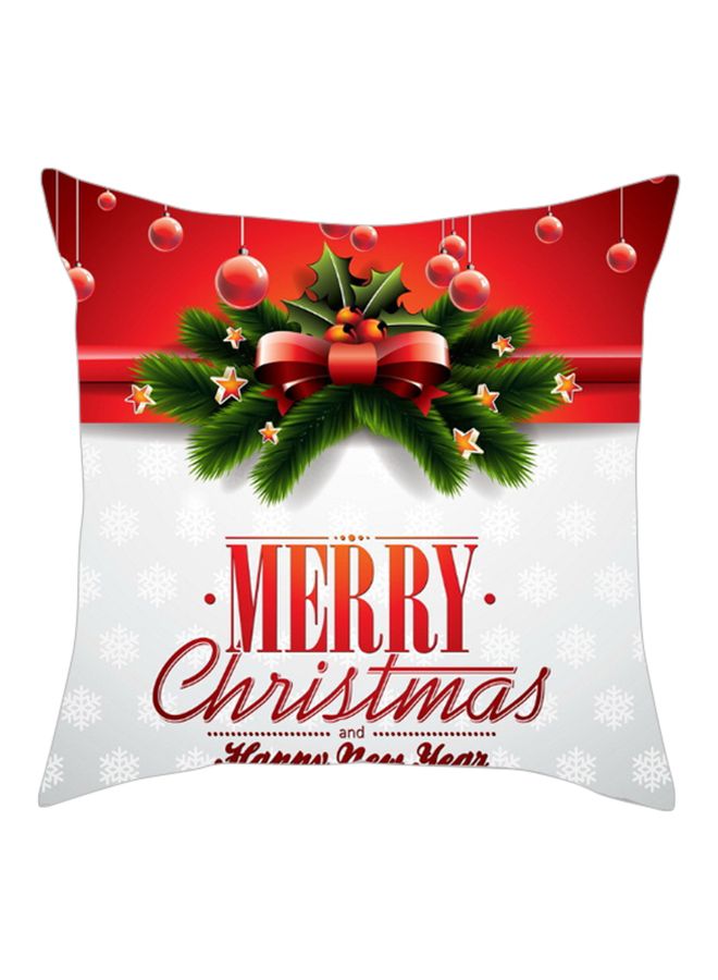 NIBEMINENT Printed Cushion Cover Red/White/Green 45x45cm