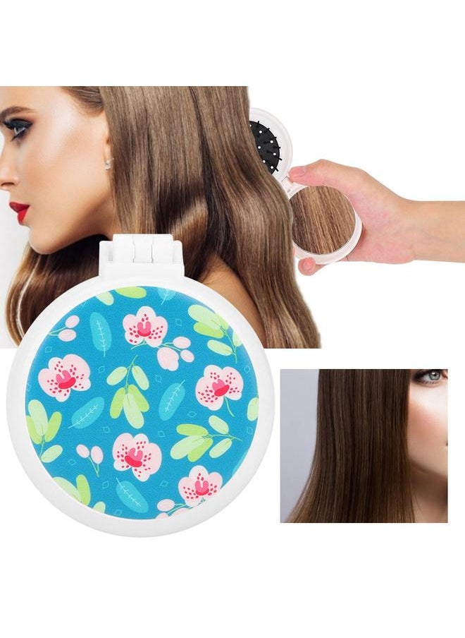 Thoraya Portable Folding Comb Cute Print Pattern Massage Hair Comb with Mirror (Spring)  - Image 5