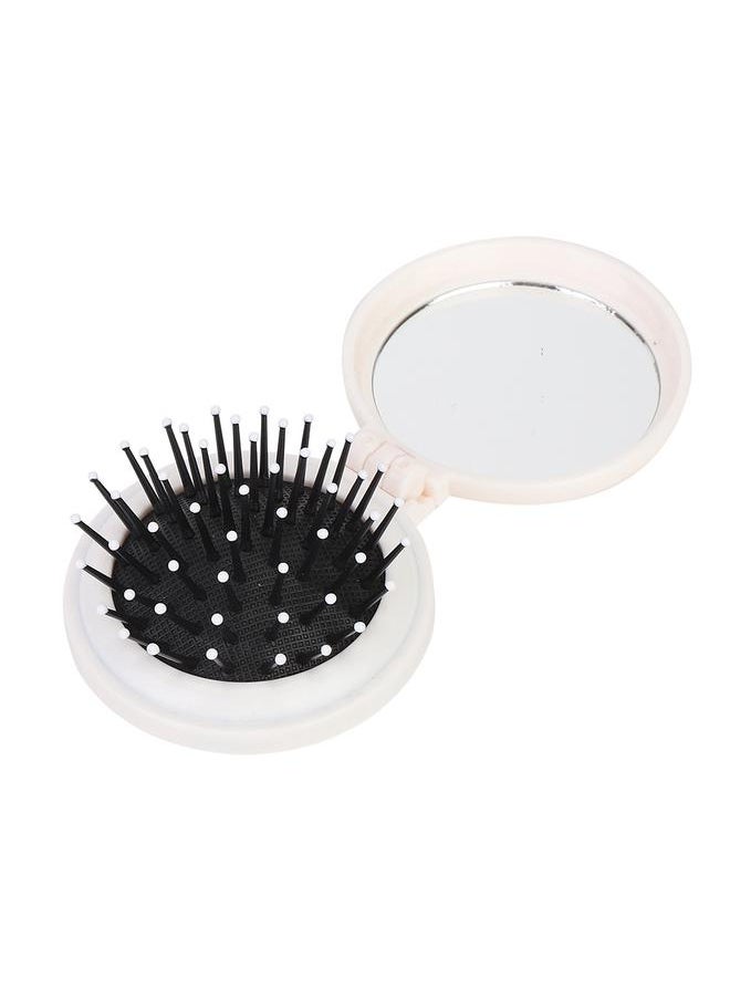 Thoraya Portable Folding Comb Cute Print Pattern Massage Hair Comb with Mirror (Spring)  - Image 3