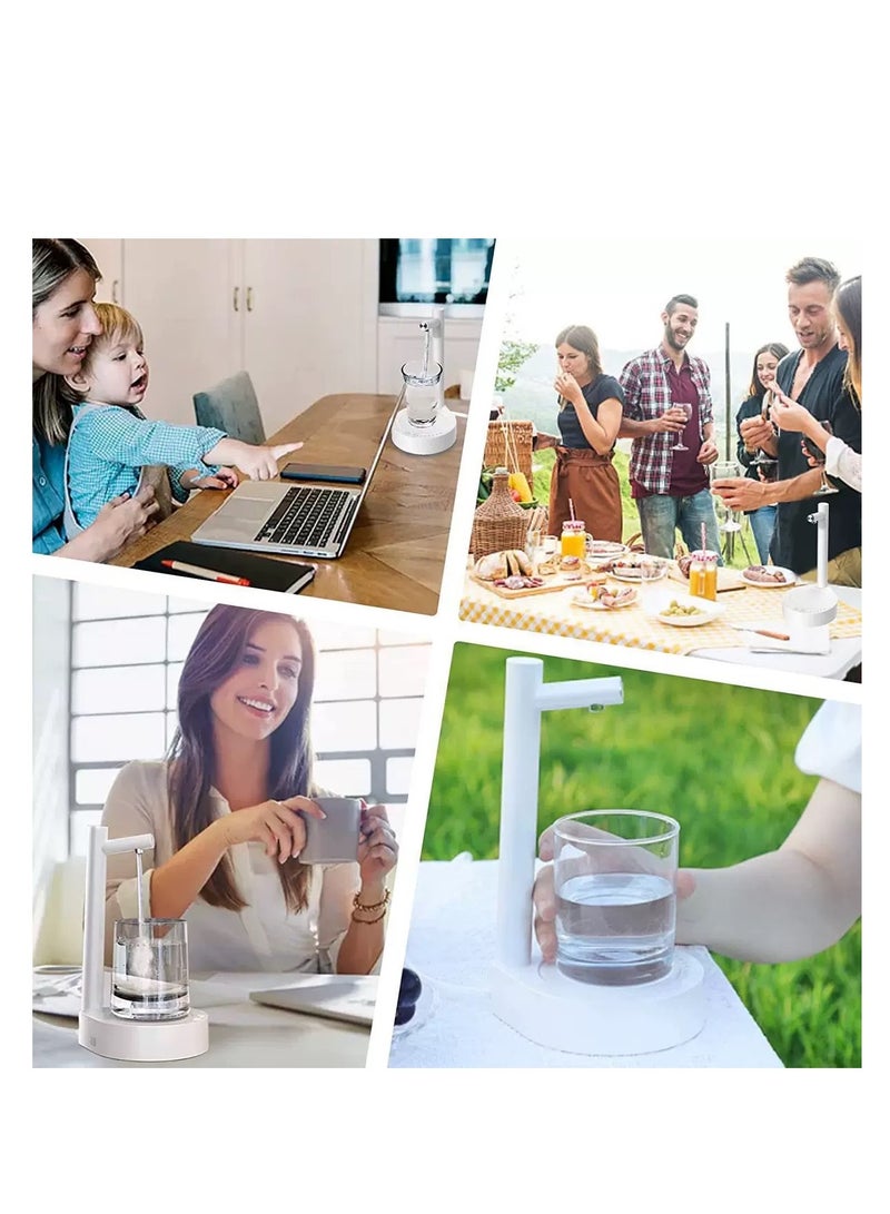 Portable Water Pump Dispenser, Desktop USB Rechargeable Automatic Drinking Water Dispenser for Home, Office, Outdoor, Black - Image 3