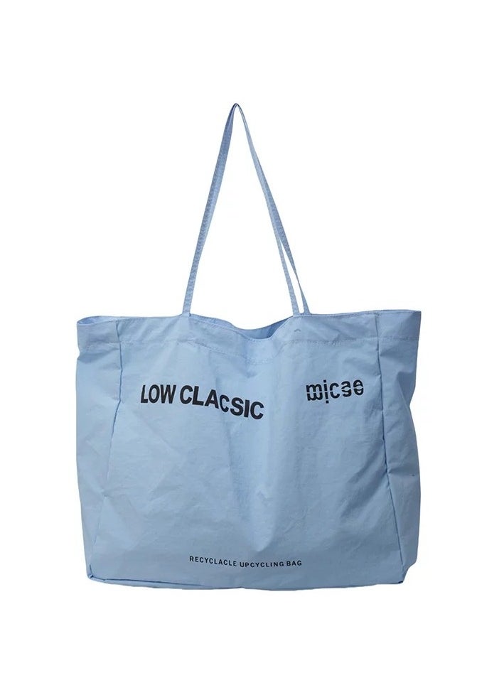 ال سي حقيبة كتف قماشية خفيفة الوزن LOWCLASSIC حقيبة كتف مطبوع عليها حروف  - Image 1