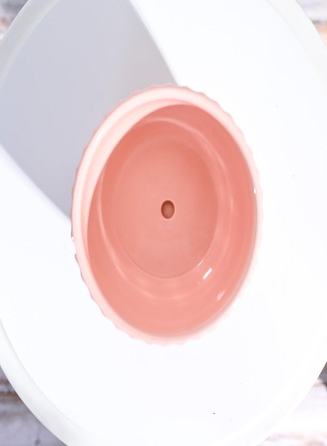 أوجاو وعاء سيراميك من يوغاو غريل للنباتات الداخلية - لون الخوخ (5 بوصات) - Image 5