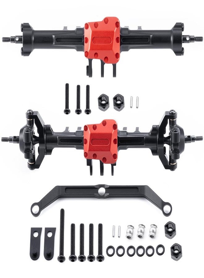 MOHERO TRX4M Extended Front Rear Axles Set - +4mm Aluminum Alloy Complete Axles for 1/18 Scale RC Crawler Car Upgrade Part (Axles Set) - Image 1