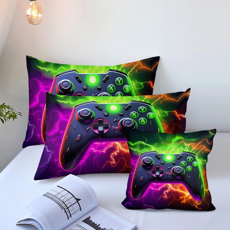 Askotu Full Gamer Bedding Sets For Boys Teen  4 Piece Full Size Gaming Comforter Set For Boys  Full Bedding Set For All Season - Image 4