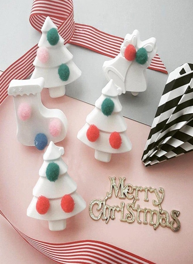 FineGood 3 PcsChristmas Silicone Molds, FineGood Baking Trays Christmas Trees, Socks and Bells Christams Wax Mold for Cakes, Candies, Chocolates, Jelly, Soap - Image 2