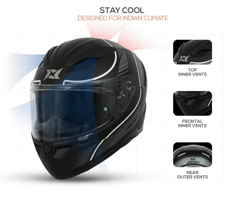 AXXIS Segment Neyva Full Face Helmet | ISI & DOT Certified | High-Strength Polycarbonate Shell | Anti-Scratch Visor | Multi-Vent Airflow | Quick Release Buckle | Removable Padding (Neon, XL) - Image 3