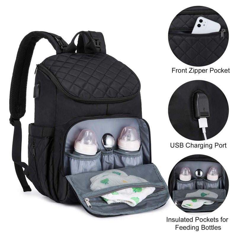 LOVEVOOK Diaper Bag Backpack, Multifunction Travel BackPack with Waterproof Portable Changing Pad, Unisex and Stylish - Image 5