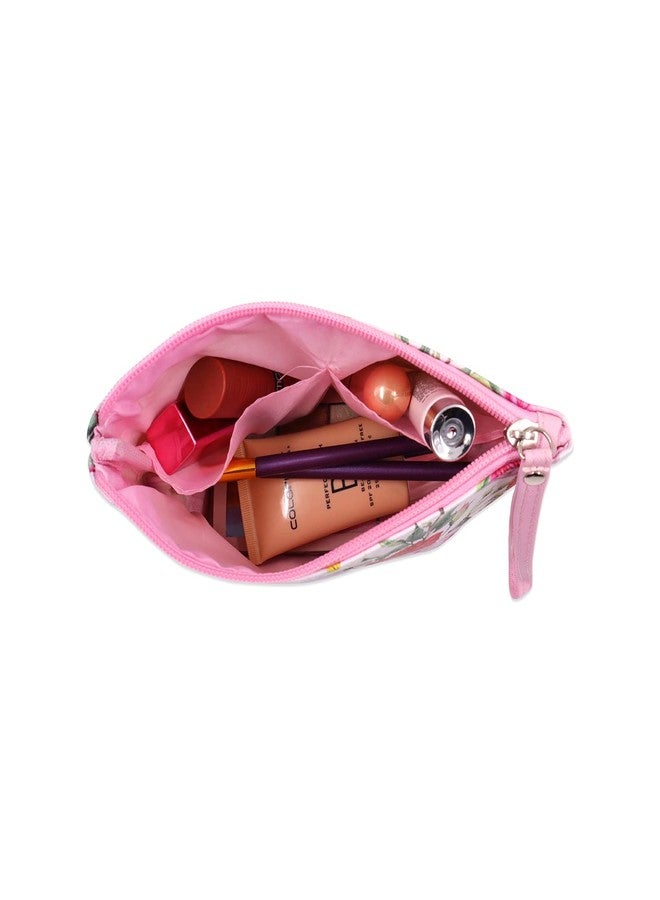Ayaha PU Floral Print Makeup Pouch for Women, Stylish Pouches for Makeup Accessories & Travel Organiser, Cosmetic Pouch, Toiletry Make up Bag for Girls (Multi) - Image 5