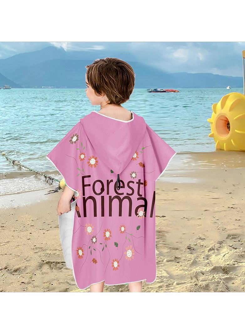 With Hood Coral Fleece Cloaks Bath Towel