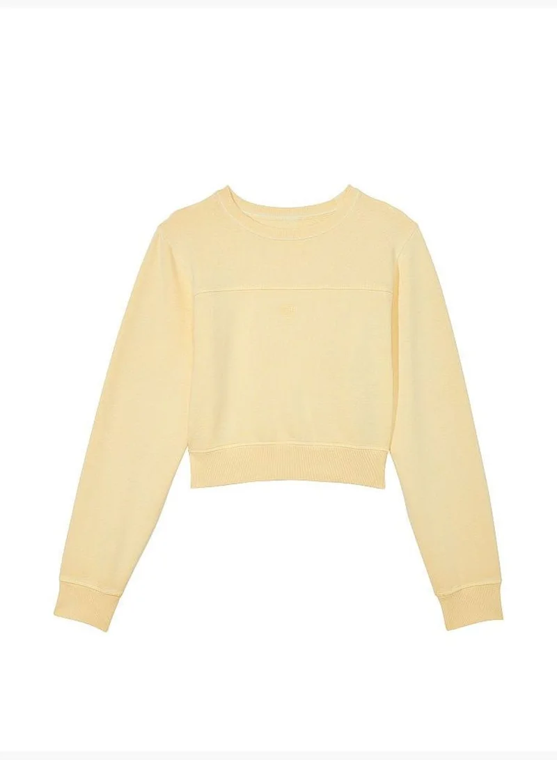 PINK Ivy Fleece Yoke Seam Crew Sweatshirt