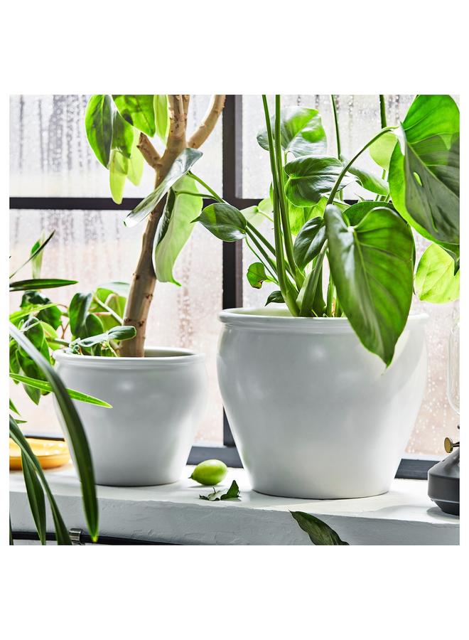 erorex Plant Pot, In/Outdoor/White, 19 Cm - Image 3