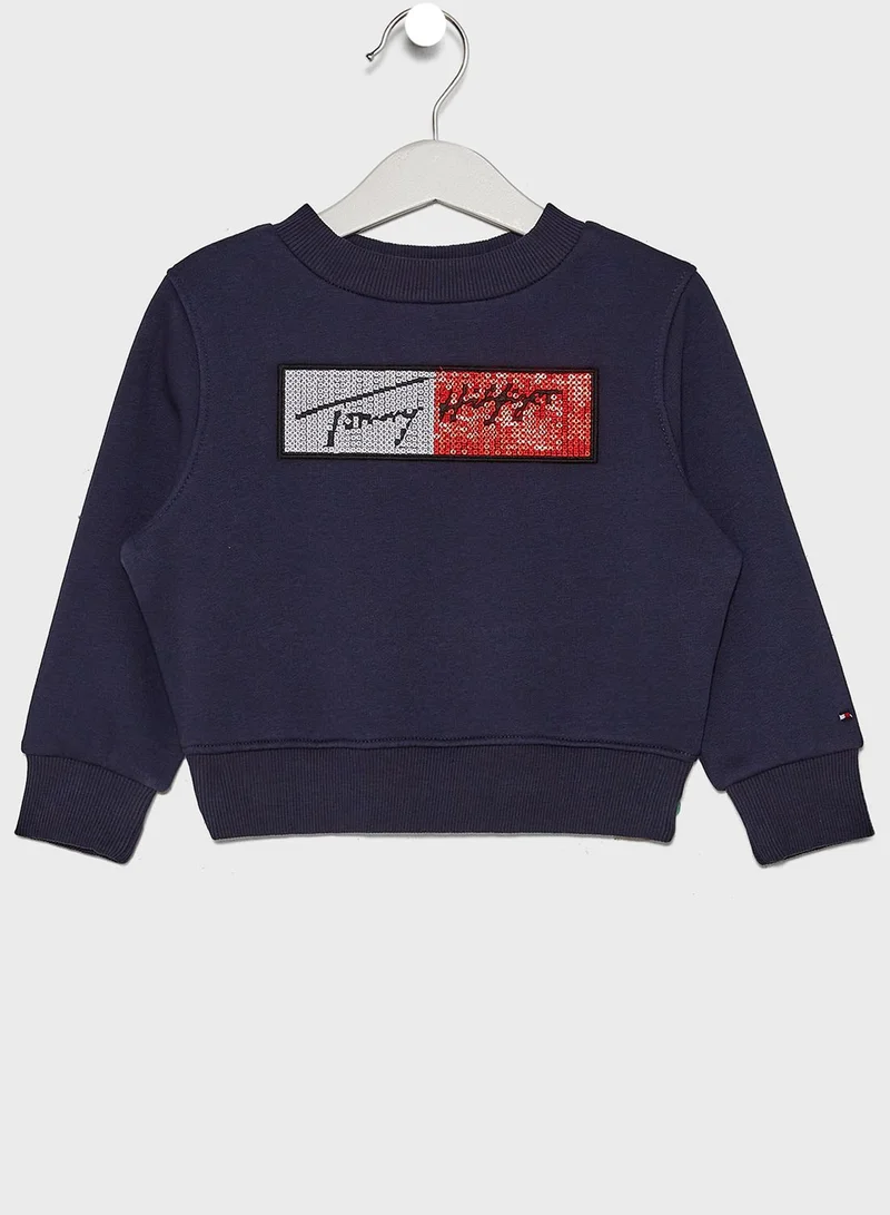 TOMMY HILFIGER Kids Sequined Flag Sweatshirt