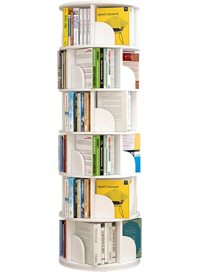 Rotatable Bookshelf, 360 Rotating Book Shelf with 5 Shelves, 5 tier Open Shelf Bookcase, Free Standing Bookrack for Home Bedroom Living Room Office Classroom Reading Corner