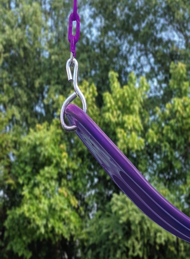 Gorilla Playsets 04-0002-P/P Extreme-Duty Swing Belt with Coated Chains - Plum with Purple Chains - Image 4