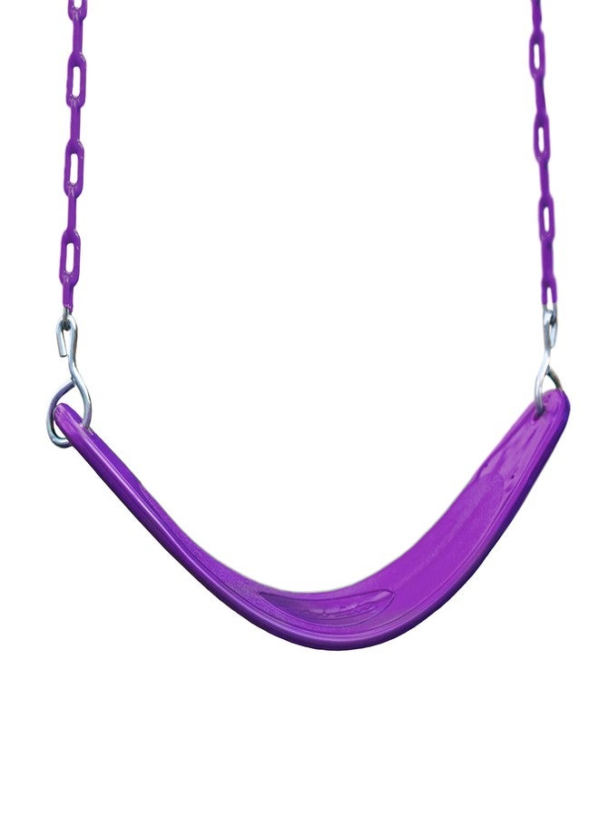 Gorilla Playsets 04-0002-P/P Extreme-Duty Swing Belt with Coated Chains - Plum with Purple Chains - Image 1