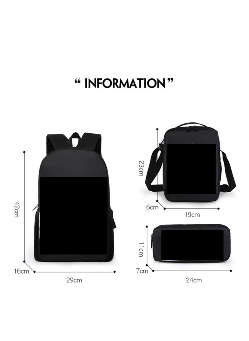Generic - Cartoon anime backpack for primary and secondary school students, large capacity casual lightweight backpack, cartoon shoulder bag, pencil case, pencil case, and pencil case - Image 1