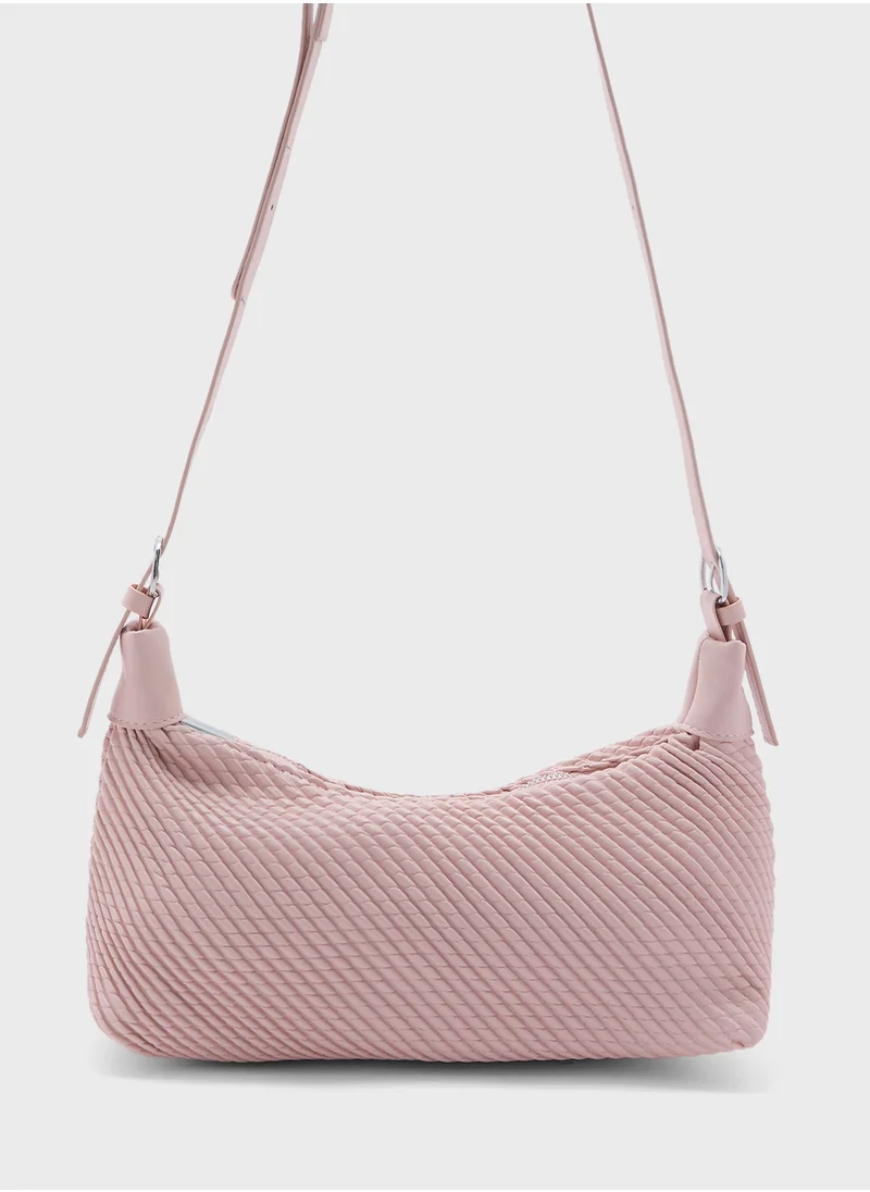 ايلا Embossed Quilted Shoulder Bag