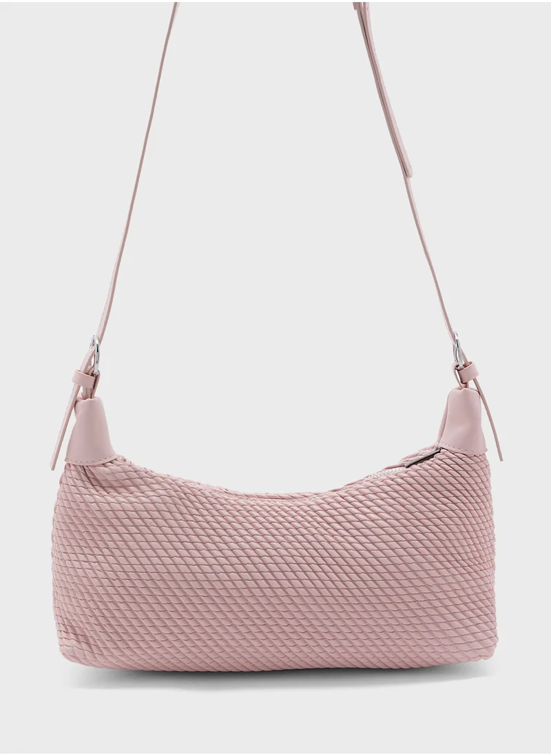 ELLA Embossed Quilted Shoulder Bag