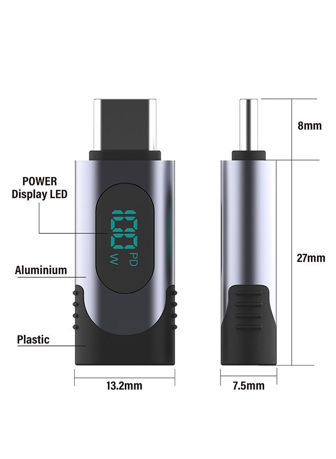 Beyond USB C to C Adapters, Digital display dual PD100W Converter, Compatible Male to Female USB-A Converter for MacBook/iPad Pro/Air Laptops Tablets etc (Gray) - Image 2