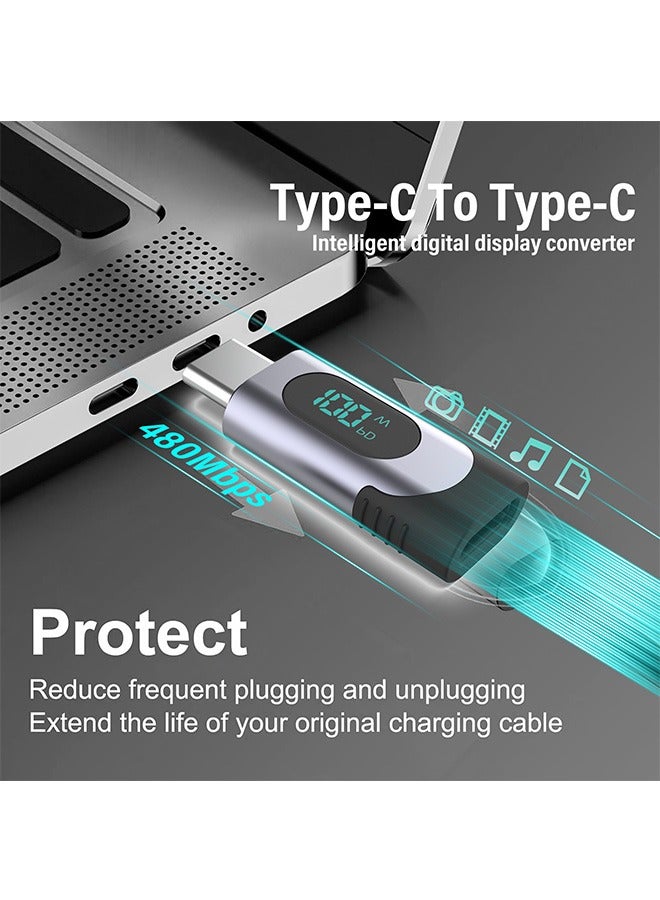 Beyond USB C to C Adapters, Digital display dual PD100W Converter, Compatible Male to Female USB-A Converter for MacBook/iPad Pro/Air Laptops Tablets etc (Gray) - Image 3