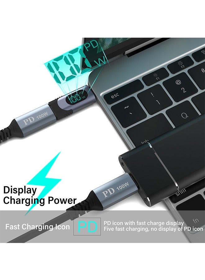 Beyond USB C to C Adapters, Digital display dual PD100W Converter, Compatible Male to Female USB-A Converter for MacBook/iPad Pro/Air Laptops Tablets etc (Gray) - Image 5