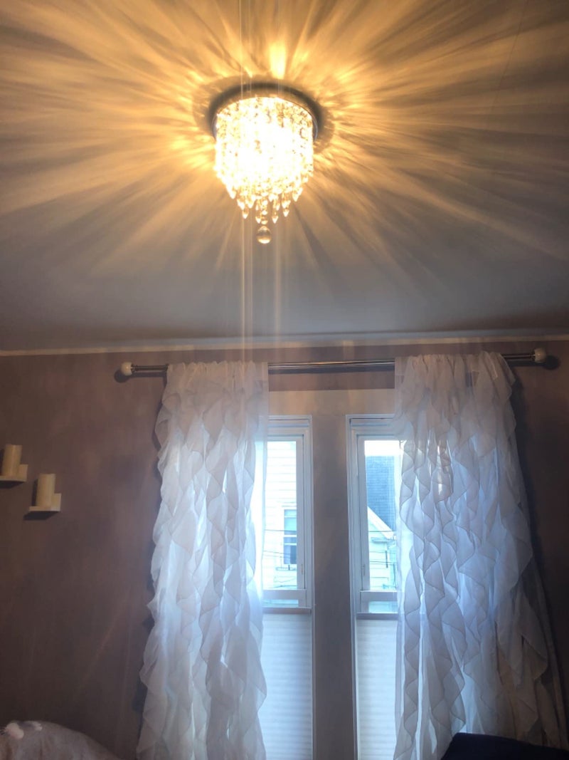 GANE-SHLIGHTS GL K9 Crystal Chandelier for Living Room Modern Ceiling Light Led Jhummer for Hall Hotel Resort Shop Temples, Office, Resort B1 (Warmwhite)(Size: W 23cm,H 30cm)(Small) - Image 5
