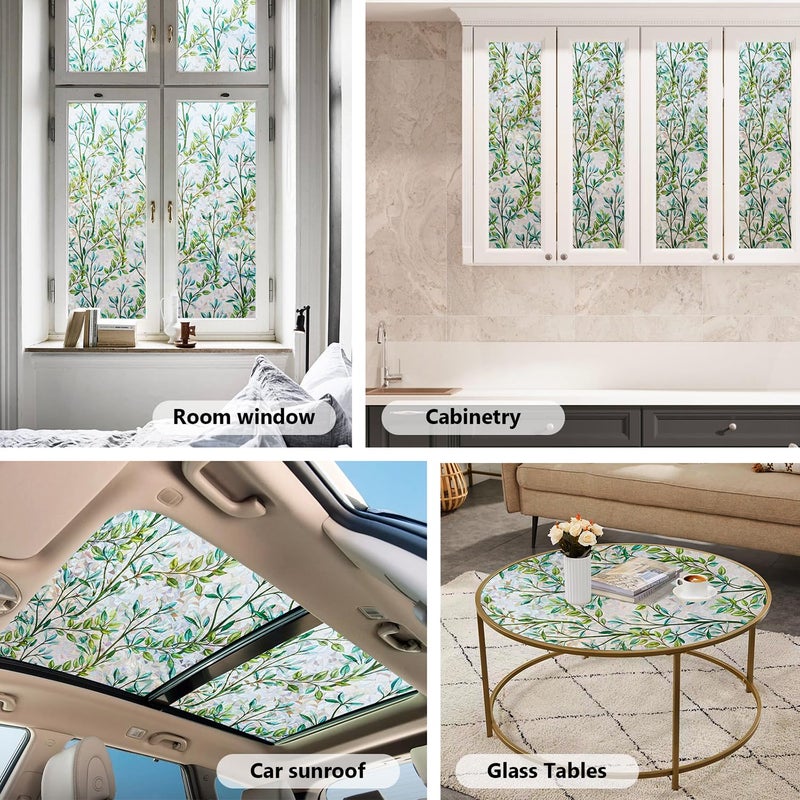 Ranzdn Window Privacy Film - Stained Glass Window Film Static Cling UV & Heat Blocking Rainbow Window Film for Glass Doors, Bedroom Windows - No Glue Premium Vinyl (Easy Install, 17.5"Ã—78.7") - Image 4