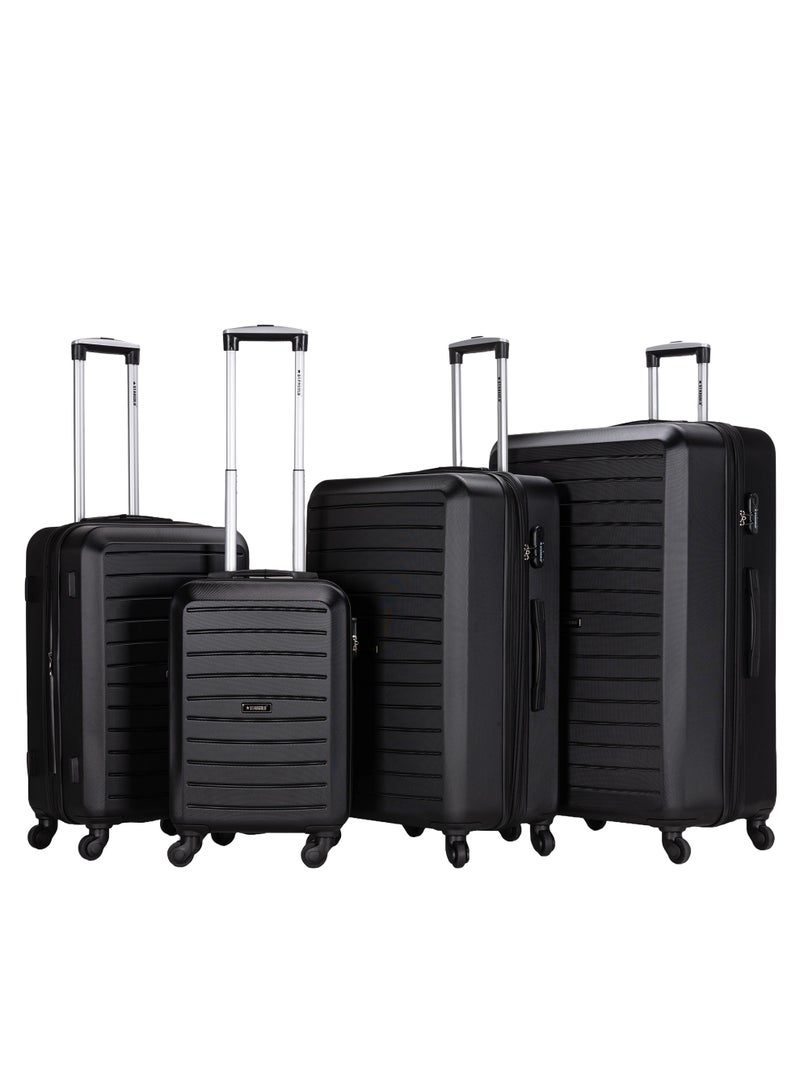 ستارجولد مجموعة حقائب سفر من 4 قطع (20/24/28/32 بوصة) - حقائب سفر صلبة من مادة ABS بسحاب قابل للتمدد، وعجلات دوارة 360 درجة، وقفل رقمي - حقيبة سفر خفيفة الوزن بعجلات - Image 1