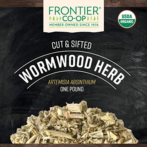 Frontier Co-op Organic Wormwood Herb, 1lb Bulk Bag, Cut and Sifted - Artemisia Absinthium | Wormwood Tea and Herbal Uses, Kosher - Image 2