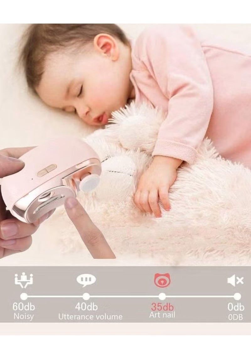 GUDOO Electric Nail Trimmer for Baby with LED Light 2 in 1 Automatic Safety Fingernail Clipper and File with Nail Scraps Storage for Newborn Kids Adult Elderly 2 Speeds USB Rechargeable  - Image 3