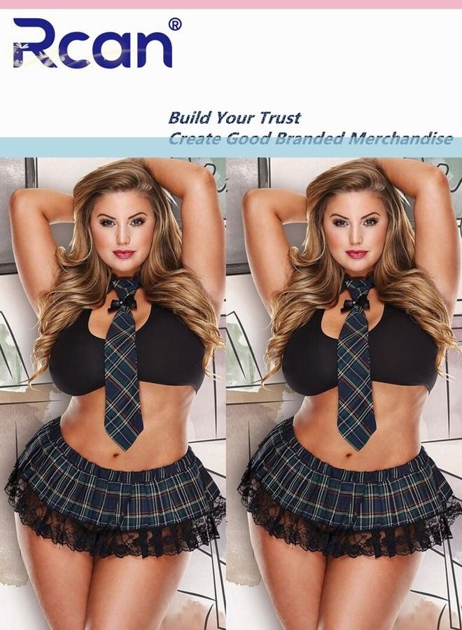 Rcan 1pcs Lingerie for Women School Girl Costume Plus Size Japanese Sailor Short Skirts Set Sleepwear Clubwear - Image 1