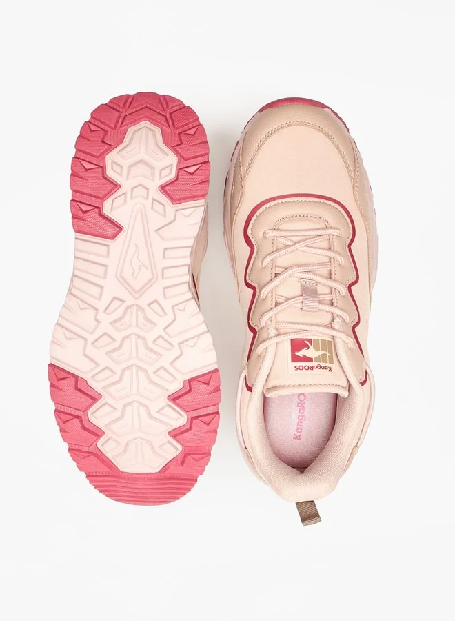 kangaROOS Women's Colourblock Sports Shoes with Lace-Up Closure