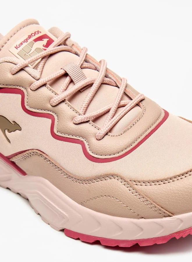kangaROOS Women's Colourblock Sports Shoes with Lace-Up Closure