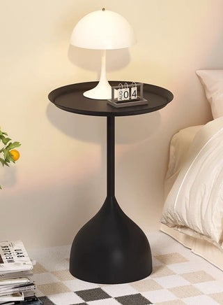 Retro Style Sofa Side Table, Light Luxury Style Coffee Table for Serving Guests, Side Table for Living Room Balcony Bedroom 40*40*60 cm - view 2