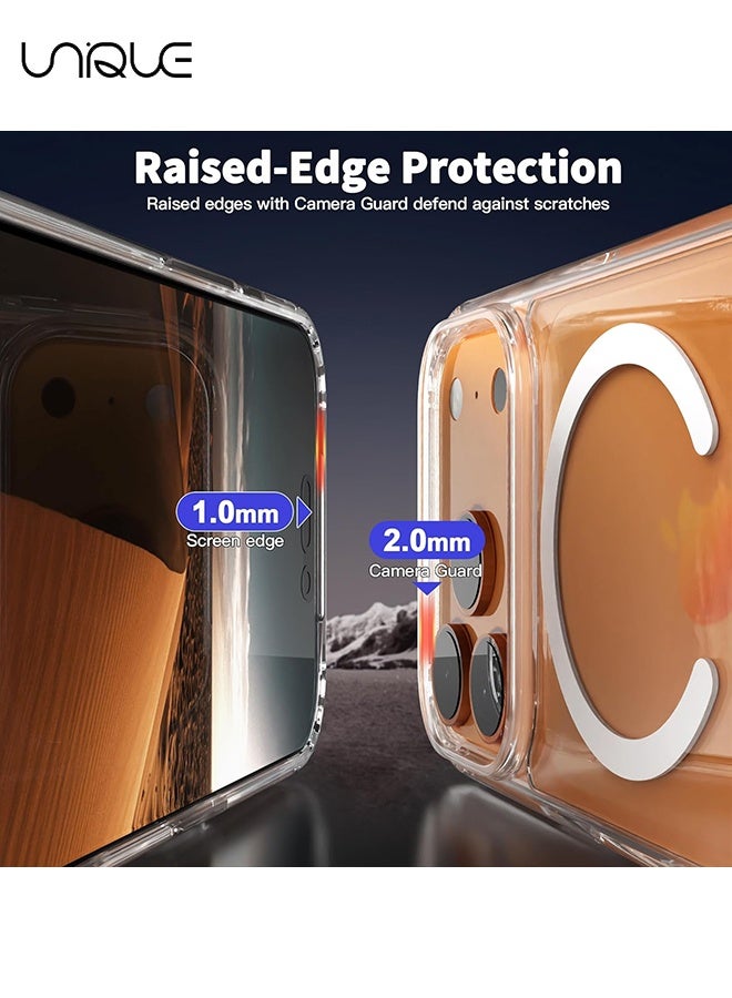 يونيك متوافق مع غلاف آيفون 17 برو ماكس [متوافق مع ماغسيف] - غلاف شفاف رفيع جداً مصنوع من مادة PC الصلبة و TPU الناعمة - مع واقي صدمات وخلفية مقاومة للخدش - شفاف - Image 5