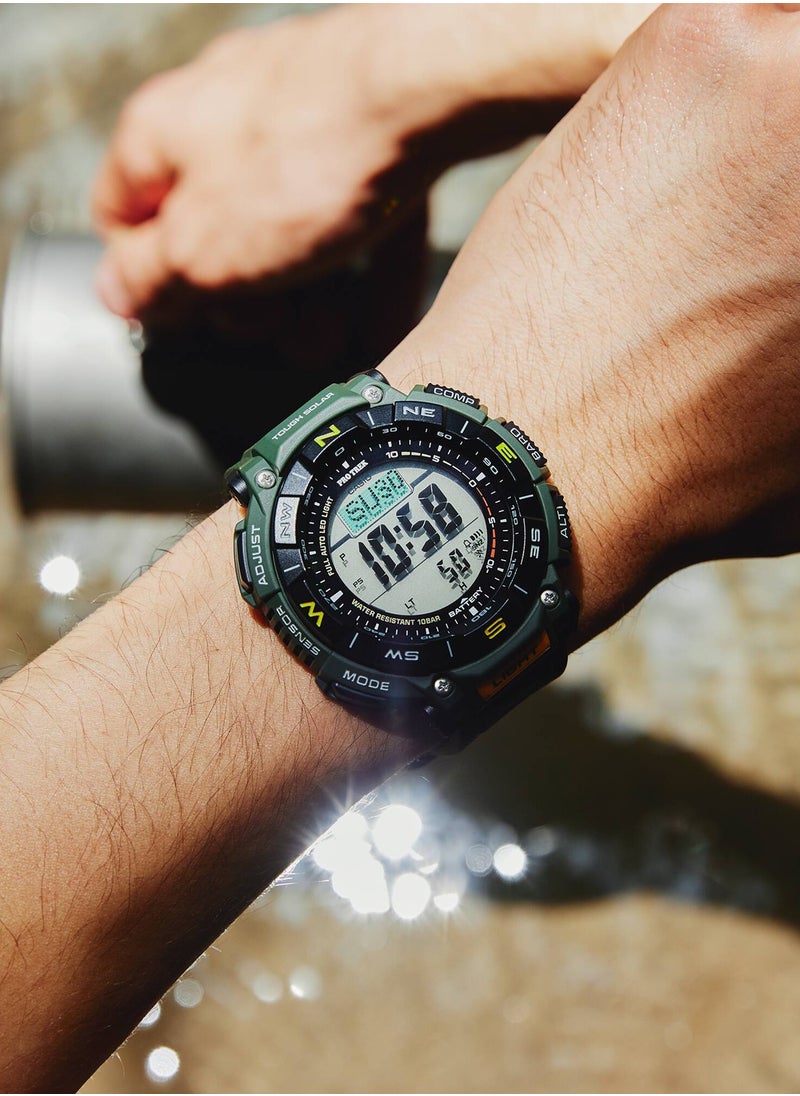 CASIO - Pro-Trek Digital Resin Band Men's Watch PRG-340-3DR - Image 1