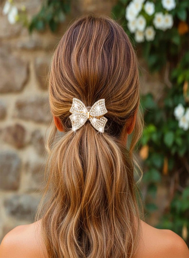 Campsis Rhinestone Hair Ties Fancy Bowknot Ponytail Holder Sparkly Hair Accessories for Women and Girls (Pack of 3) - Image 5