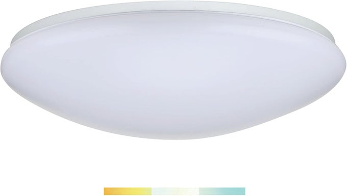 621219 COLOR TEMPERATURESELECTABLE LED FLUSH MOUNT CEILING LIGHT WITH MOTION SENSOR WHITE 19INCH ROUND