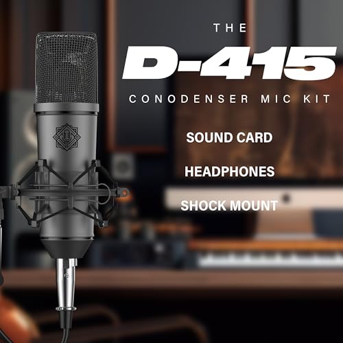 DIGIMORE Professional Condenser Microphone Kit with Audio Interface for Podcasting Live Streaming Singing PC Mobile YouTube (D-410/400) - Image 2