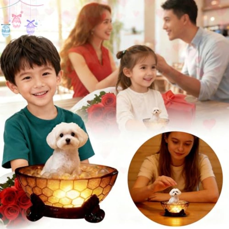 Dog Bubble Lamp 2026, Cute Dog Night Lights for Bathtub and Desk, USB Powered LED Bathtub Light Bathroom Decor, Animal Themed Season Reading Light for Book Lovers and Party Home Decorations - Image 3